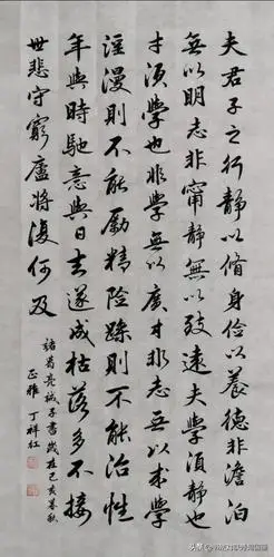 书法定制品展示丁祥红老师行书诸葛亮诫子书很漂亮