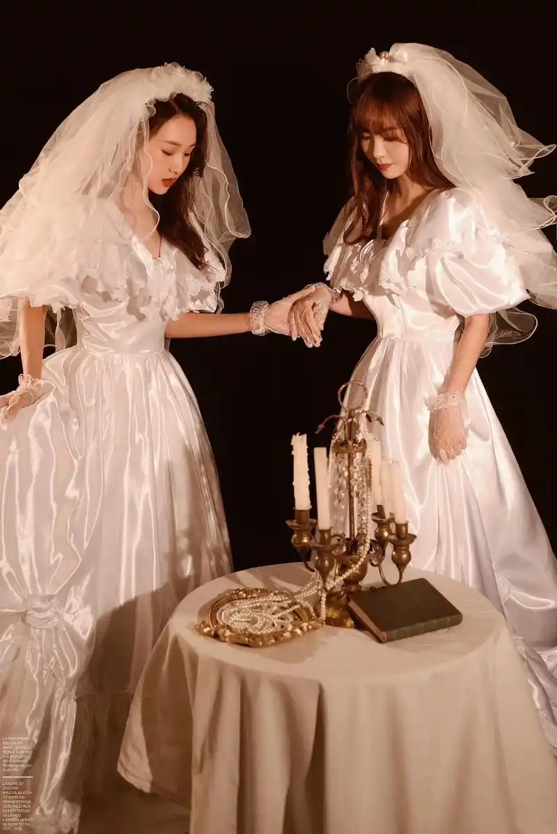 闺蜜婚纱照专属于姐妹两人的仪式感.