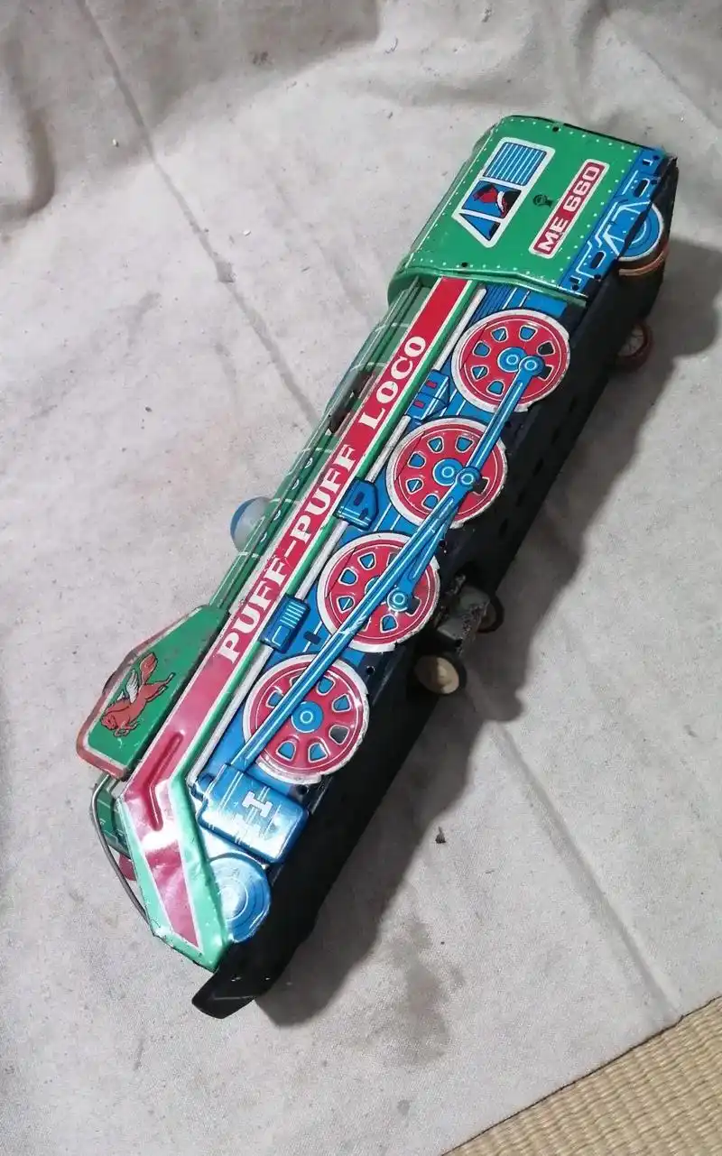 80年代玩具铁皮火车头,长38厘米,高十厘米,宽八厘米,总体 - 抖音