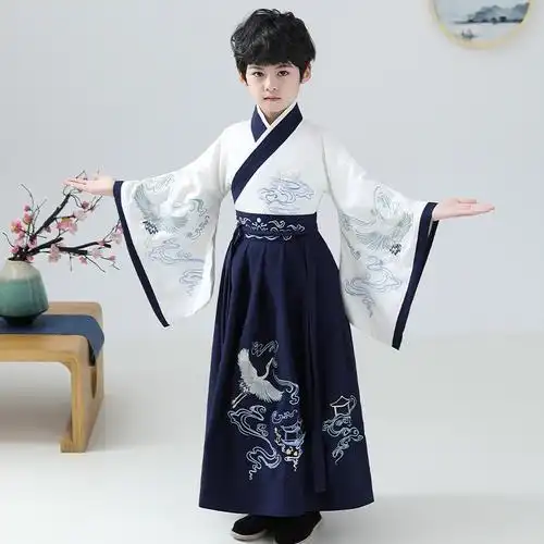 男童汉服夏季儿童唐装春秋古装公子古风秋装超仙少爷服国学服男孩