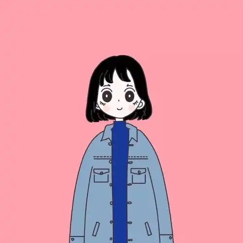 短发女生卡通头像