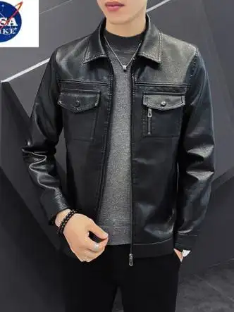 服饰内衣>男装>夹克>nasalike>nasalike男士皮衣外套男潮流痞帅气机车