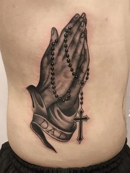 祈祷之手_纹身图案手稿图片_阿权的纹身作品集