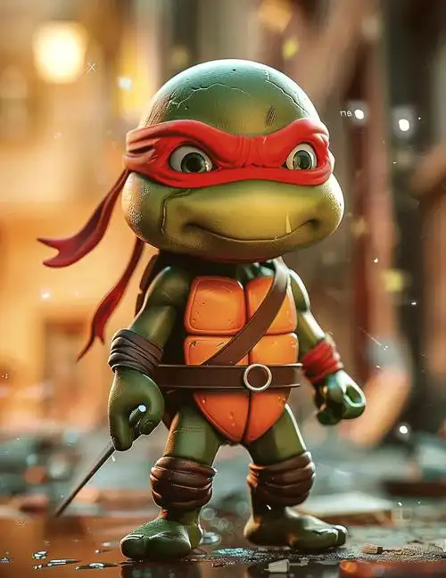 🐢忍者神龟手办,萌力爆棚!💥