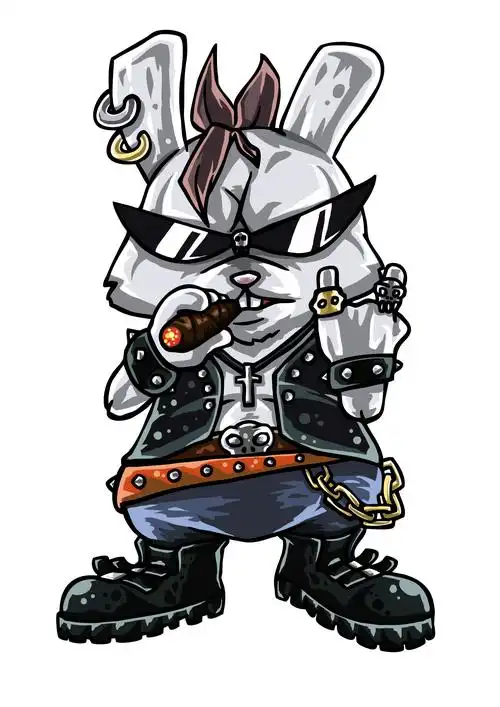 重金属摇滚兔子|插画|商业插画|悠悠漫心 - 原创作品 - 站酷 (zcool)