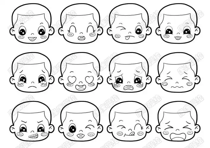 简笔画表情练习