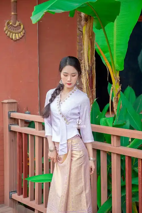 傣族服装女网红同款影楼艺术写真拍照傣族长袖套装生活装工作装