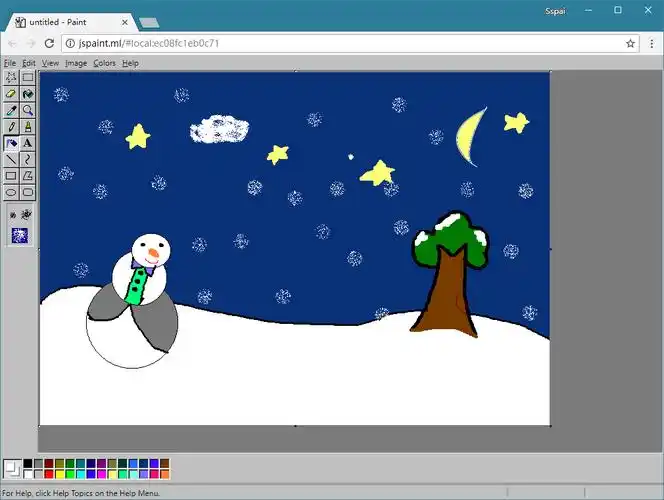 在这个网页上体验windows最经典的画图工具jspaintapp1