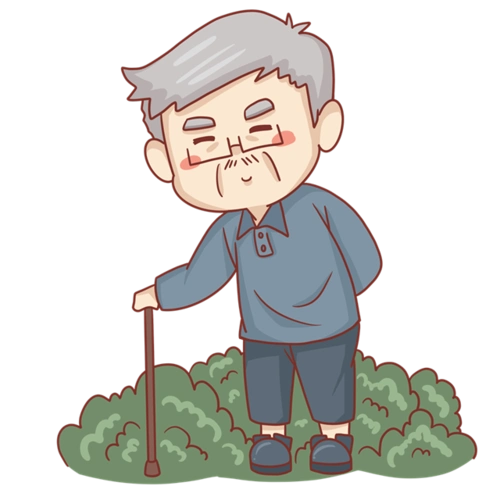 卡通老爷爷矢量图