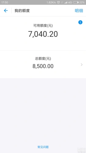 请问大神们多少额度!