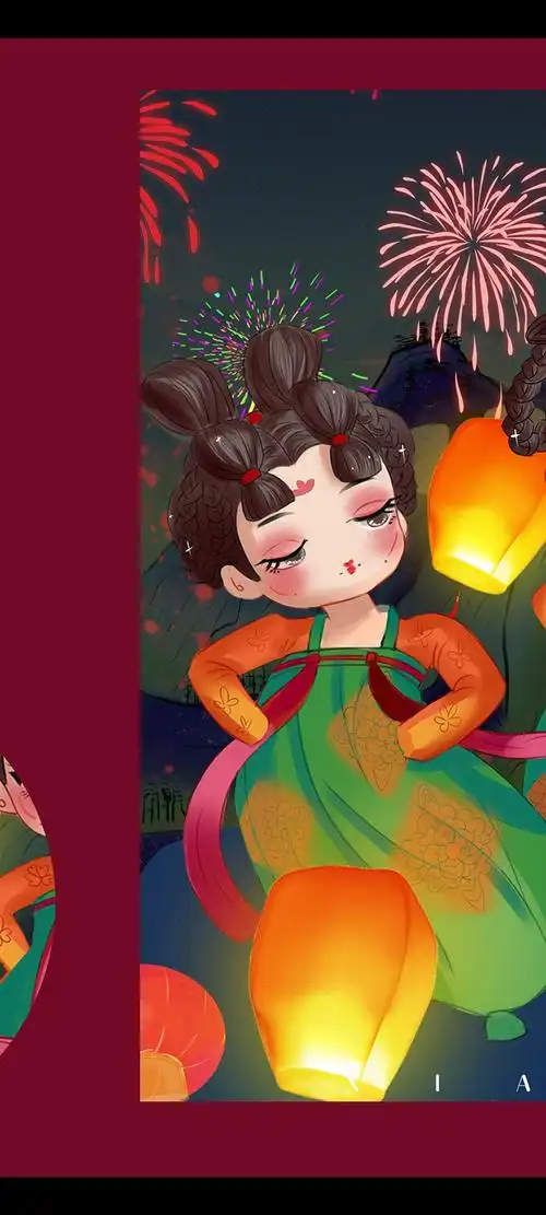 唐宫夜宴|插画|商业插画|夏京珊 - 原创作品 - 站酷 (zcool)