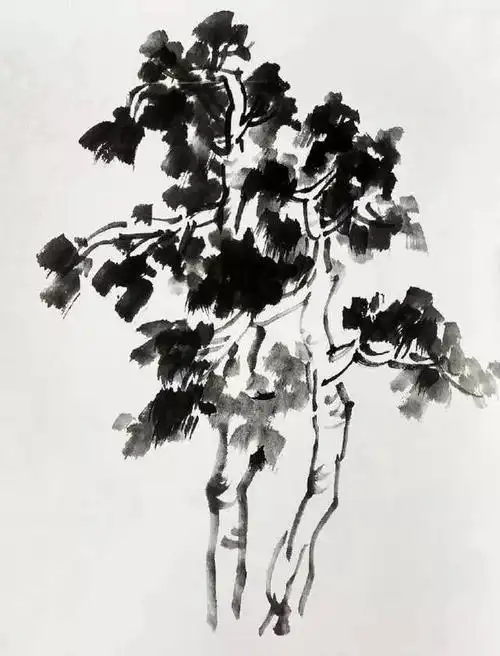 【国画教程】杂树的画法以及举例