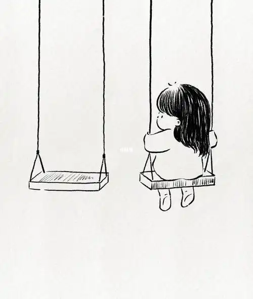 新手简笔画教程孤独的小女孩