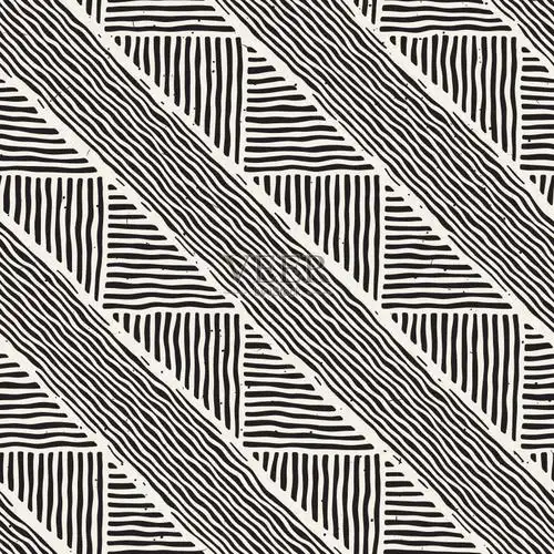 无缝的几何涂鸦线条图案在黑色和白色. adstract手绘复古纹理.