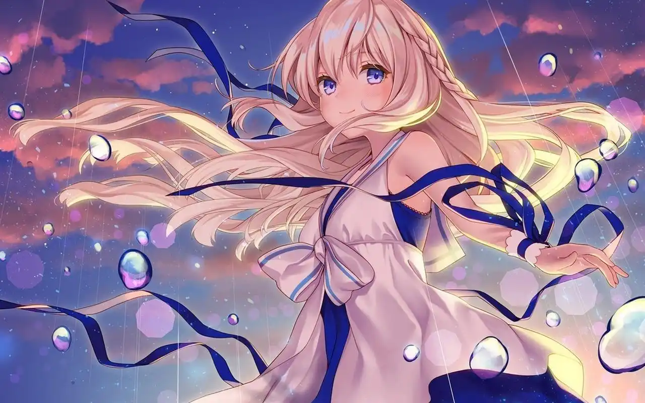 可爱动人动漫少女桌面壁纸