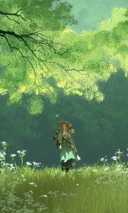 古风 ##绿色背景图 ##壁纸