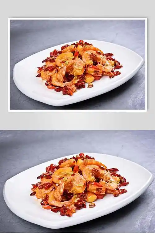 湘菜湘味香辣虾餐饮食物图片