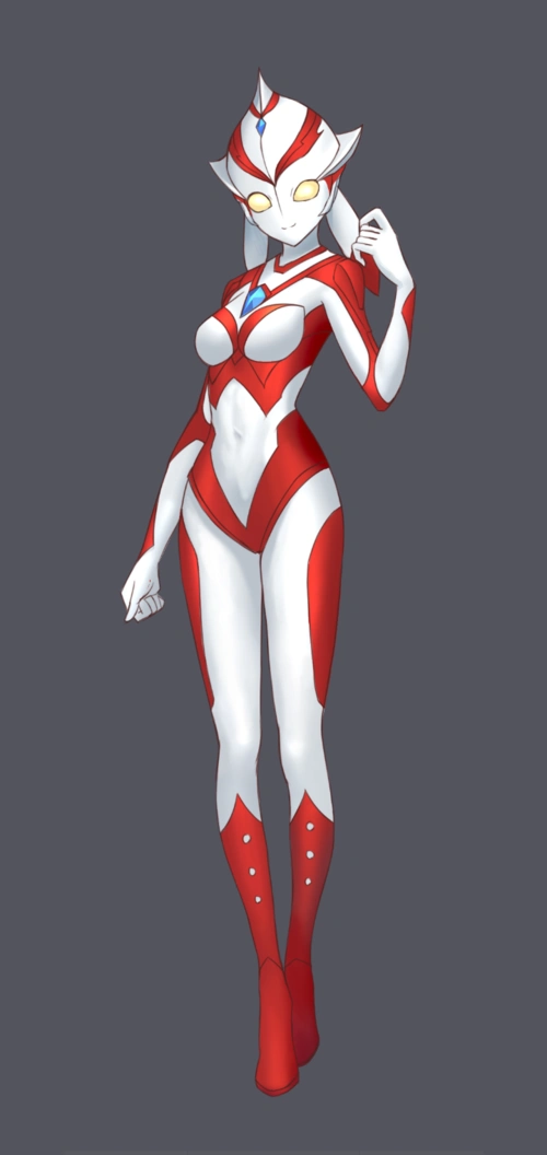 百度贴吧id:黑皮炸鸡原创绘制的女性奥特曼