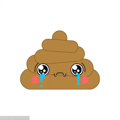 悲伤的狗屎,可爱的脸,可爱的卡通,有趣的便便
