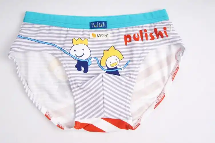 普利诗正品棉加木代尔可爱卡通耐磨舒适透气男童三角内裤9046图片_8