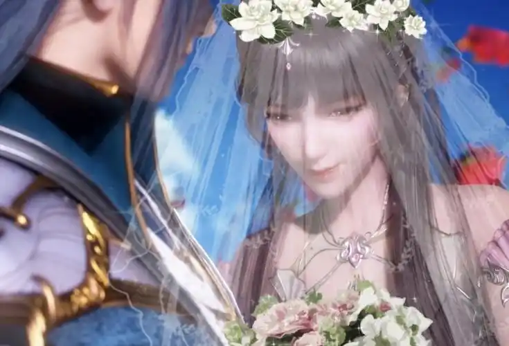 斗罗大陆:粉丝打造"三舞"婚礼,婚纱小舞绝美亮相,唐三背媳妇画面太