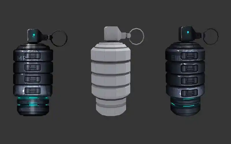 【3d max道具模型】一个圆柱搞定手雷3d模型,简单易学的手雷模型制作