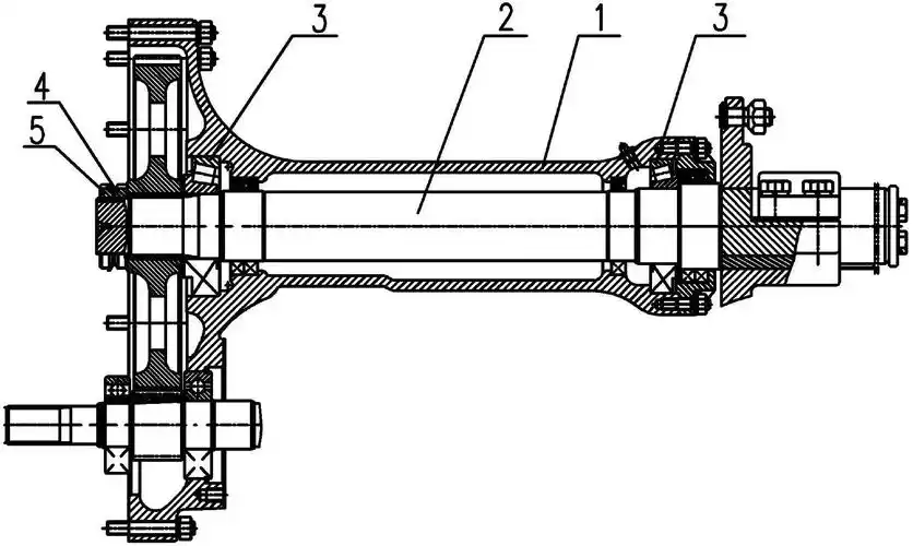 本实用新型公开了一种轮式拖拉机末端传动结构,包括末端壳体,驱动轴