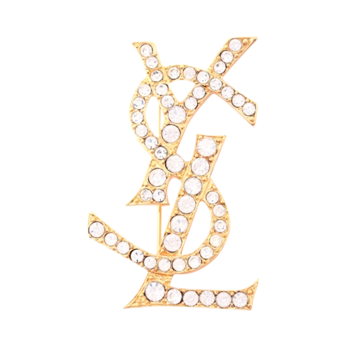 【古着】ysl 圣罗兰ysl字母logo胸针 金属素材_【古着】ysl 圣罗兰中