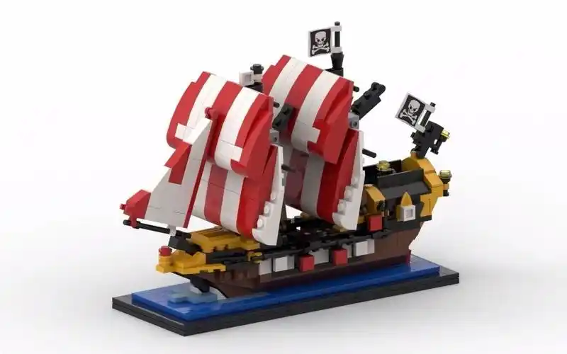黑海梭鱼号海盗船乐高moc积木动画
