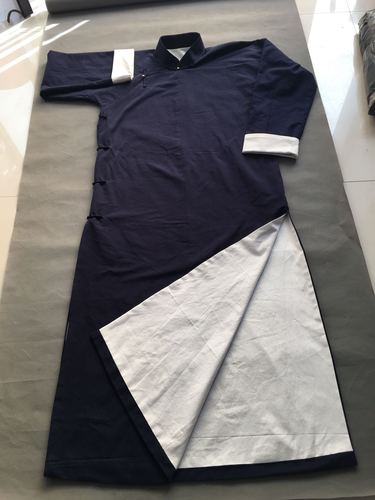 民国先生长衫中式长袍中国国风民族服装纯棉铜扣民族服装