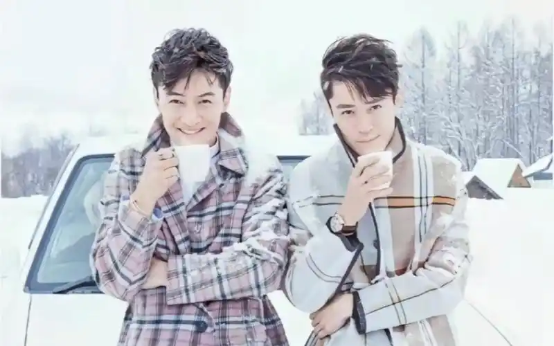 胡歌和霍建华当年的北海道雪景真,太绝了#胡歌霍建华 #神仙颜值 #胡歌