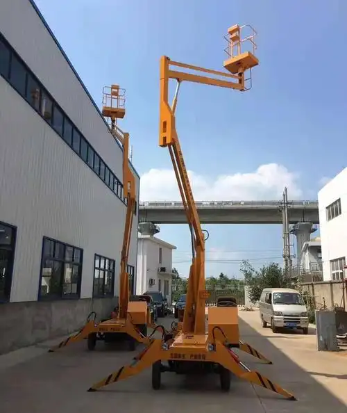 14米曲臂式升降机 gkt高空作业平台车 移动曲臂升降台创硕机械