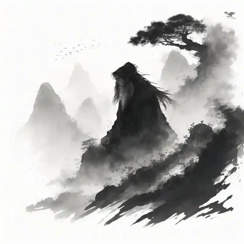 分享一组超有感觉的清心寡欲水墨画风头像,宁静致远的意境,简直让人爱