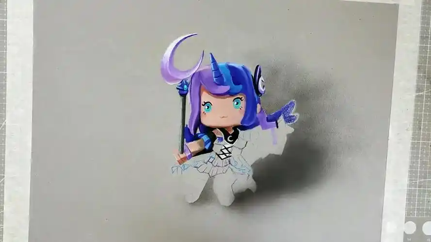 二次元手绘,画迷你世界中的月亮公主!