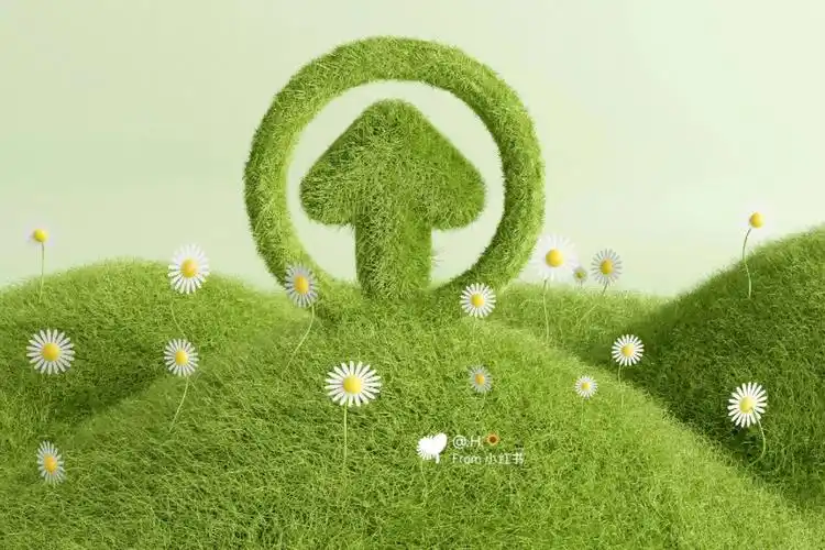 毛绒之清新绿色植物场景1