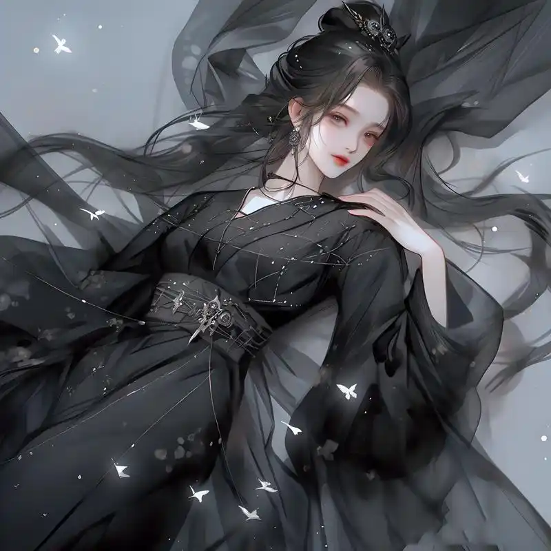 ▏古风女生头像 黑色,也许很多人认为代表冷酷, 其实在我看来,黑色是