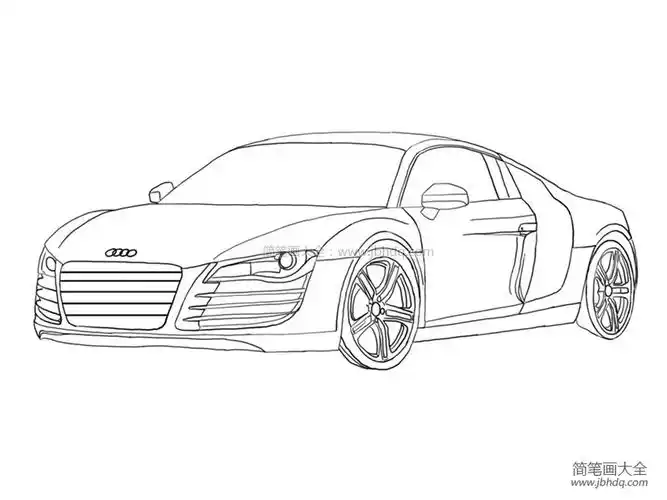 奥迪车简笔画图片