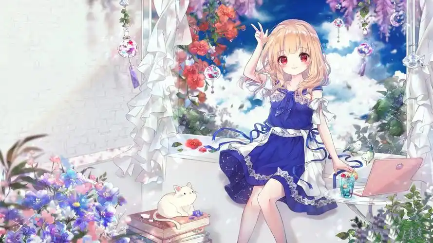 1080p手绘同人动漫美女壁纸(5/8)