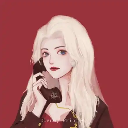 原创现代迪士尼公主头像乐佩变身游戏高手艾莎邀请你接电话