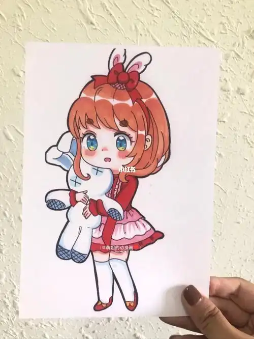 38100q版动漫女生人物附线稿