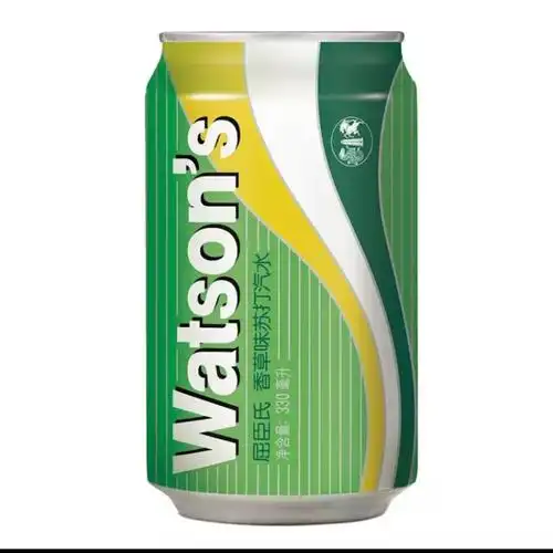 屈臣氏苏打水碳酸饮料香草味调酒汽水330ml