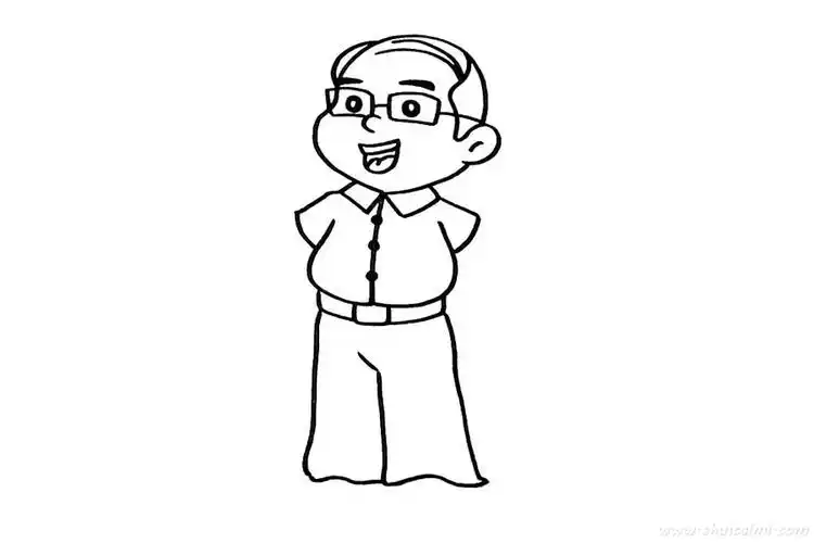 物理老师怎么画物理老师简笔画图片大全带颜色