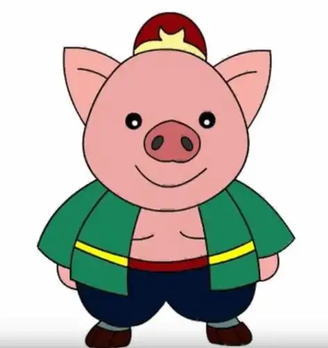 猪八戒的简笔画彩色