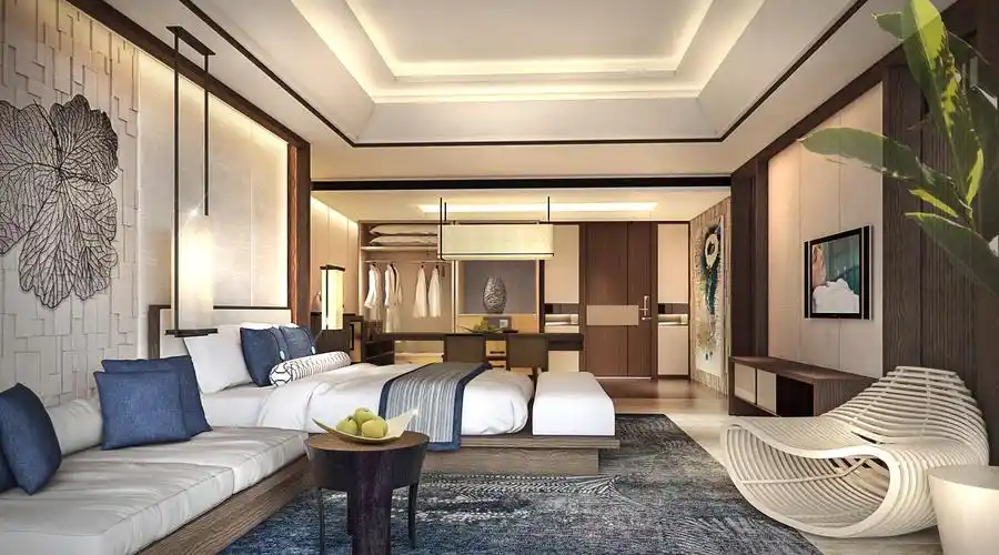 三亚洲际酒店样板房六套装修方案施工图(附效果图)