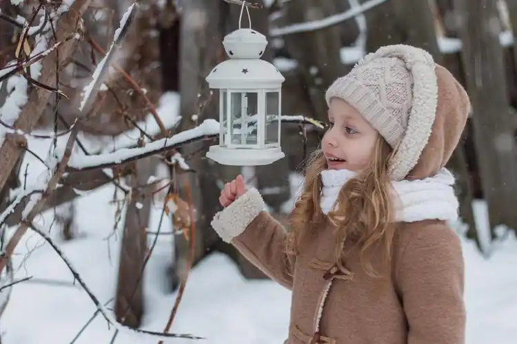 新年,女孩,许愿