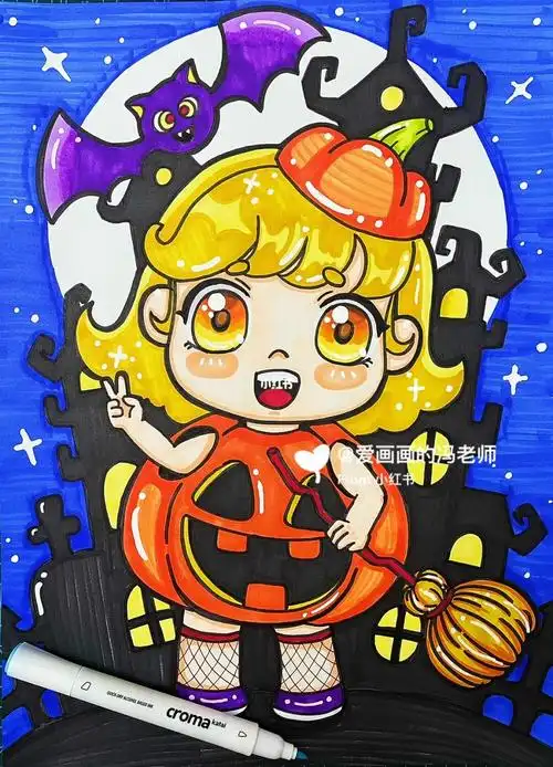 歌马a3马克笔本勾线笔:歌马针管笔#马克笔简笔画  #马克笔手绘#马克笔