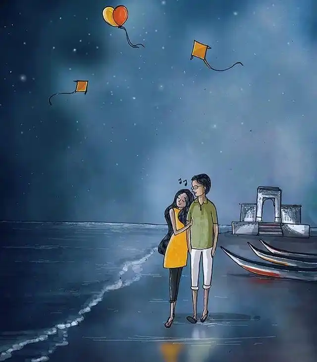 一组唯美插画作品,暖心手绘插画满满都是爱