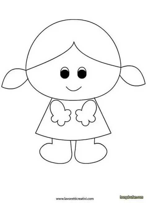 简笔画人物女孩小学生