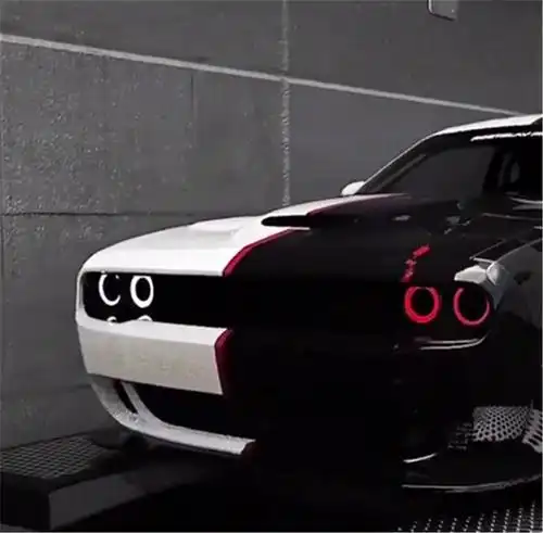 黑白双煞版道奇地狱猫797匹马力11分钟烧掉一箱油