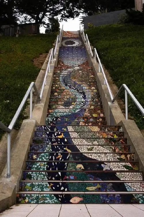 街头艺术:moraga街艺术台阶 - 创意画报|创意生活,手工制作 - .